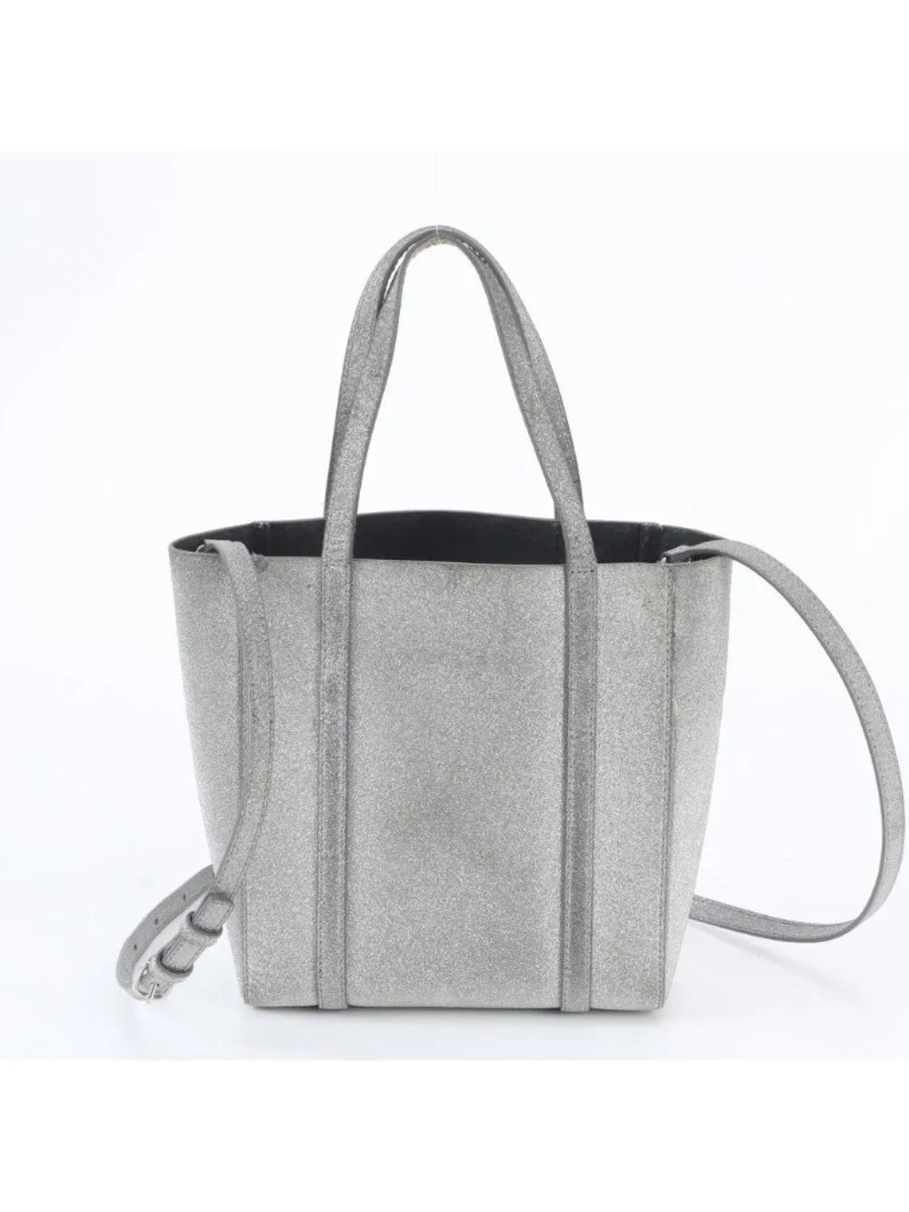Balenciaga Everyday Tote Xxs Leather 2-Way Shoulder Bag Crossbody Hand Silver